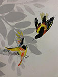 Mur aux oiseaux par Casalis et Daniel peinture murale